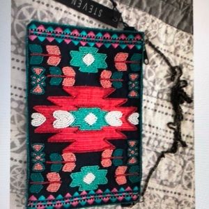 Steve madden since geometric beaded cross body bag